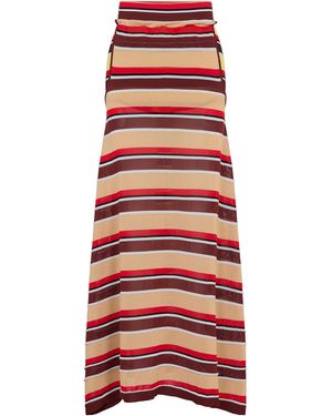 Rabanne Striped Maxi Skirt - Red