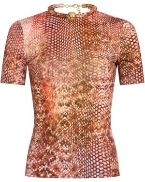 Silvia Tcherassi Varinia Printed T-shirt - Orange