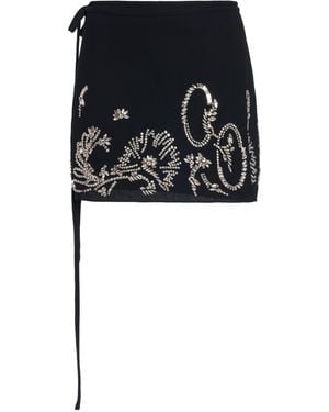 Dries Van Noten Gabrina Embellished Crepe Mini Wrap Skirt - Black