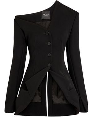 A.W.A.K.E. MODE Off-The-Shoulder Peplum Jacket - Black