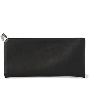 The Row Silk-Leather Sunglass Case - Black