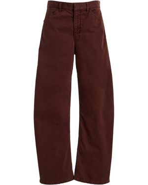 Nili Lotan Tribeca Cotton-Blend Wide-Leg Trousers - Purple
