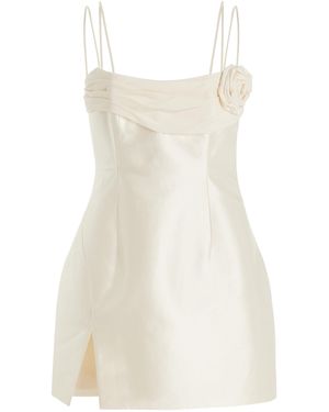 Rachel Gilbert Sawyer Silk-wool Mini Dress - White