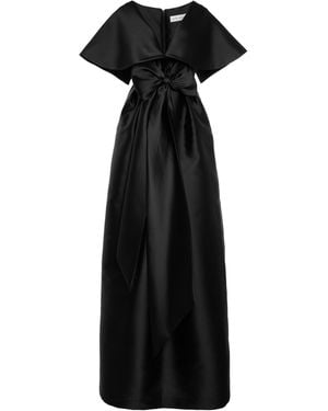 Greta Constantine Osprey Satin Gown - Black