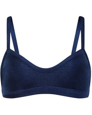 NEGATIVE Waffle Knit Lounge Bralette - Blue