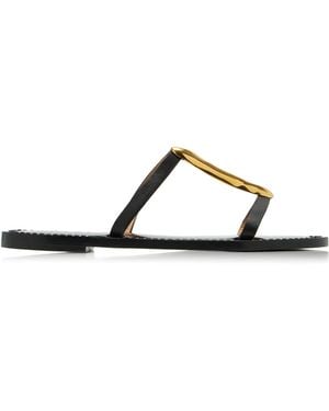 Amanu The Sahara Leather Sandals - Black