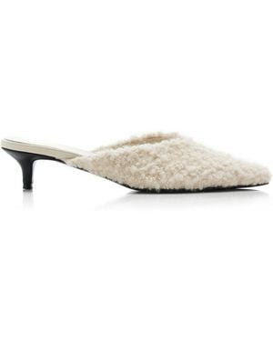 St. Agni Teddy Mules - White