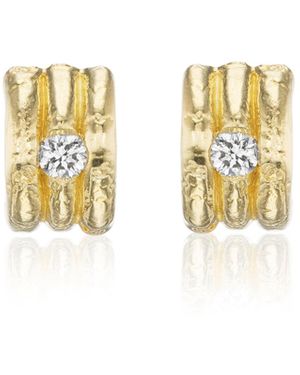 Rene Barnes Reverie Vi 14K Diamond Earrings - Metallic