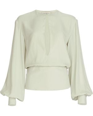 Silvia Tcherassi Covilha Silk Top - White