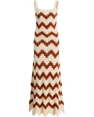 Escvdo Marea Crocheted Cotton Maxi Dress - Multicolour
