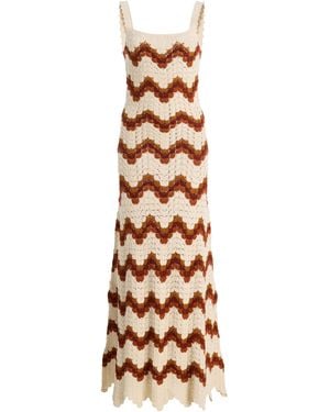 Escvdo Marea Crocheted Cotton Maxi Dress - Multicolour