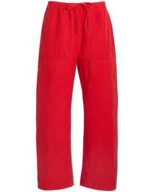 Leset Kyoto Cotton Carpenter Trousers - Red