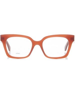 Loewe Square-Frame Acetate Glasses - Pink