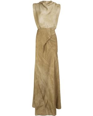 Cortana Opale Draped Maxi Dress - Natural
