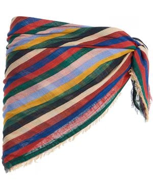 STAUD Sonya Cotton Scarf - Blue