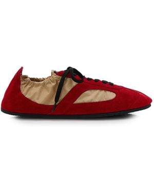 Proenza Schouler Track Suede-Trimmed Nylon Trainers - Red