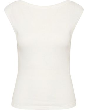 St. Agni Ballerina Cotton Top - White