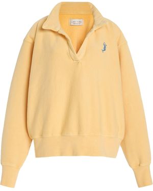 Les Tien Exclusive Club Moda Riviera Cotton Polo Sweatshirt - Yellow
