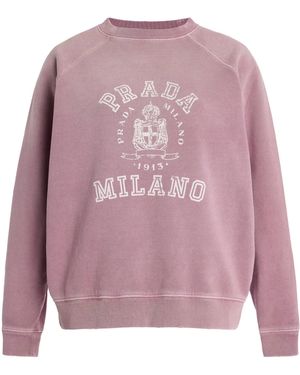 Prada Cotton Sweatshirt - Pink