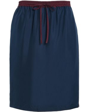 Franchise Fanny Silk Midi Drawstring Skirt - Blue