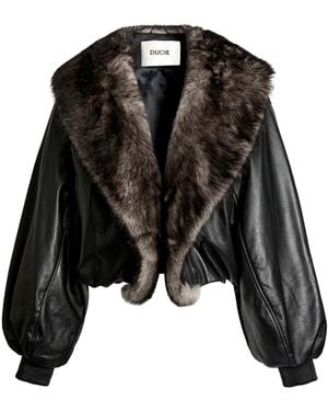 DUCIE Julie Leather Jacket - Black