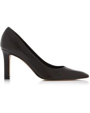 The Row Carla Leather Court Shoes - Black