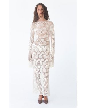 KETTEL ATELIER Lumio Crochet Maxi Dress - White