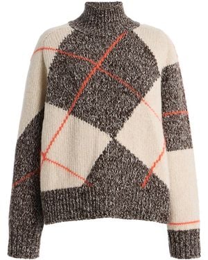Closed Argyle Rolli Wool Sweater - Brown
