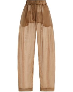 THE LATEST Diana Muslin Trousers - Natural