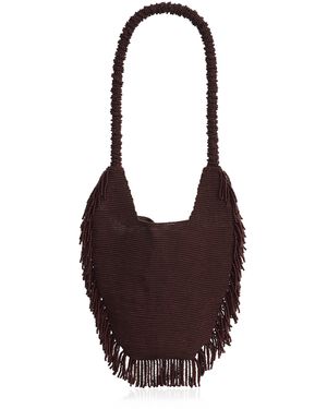 LIKE A BIRD Alana And Espresso Beaded Shoulder Bag - Brown