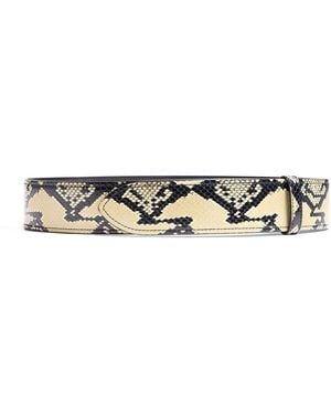 KHAITE Theo-Effect Leather Waist Belt - White