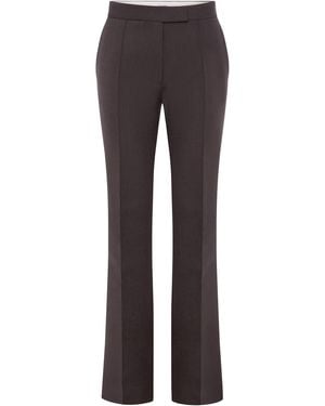 Alex Perry Mid-Rise Flared Suit Trousers - Grey