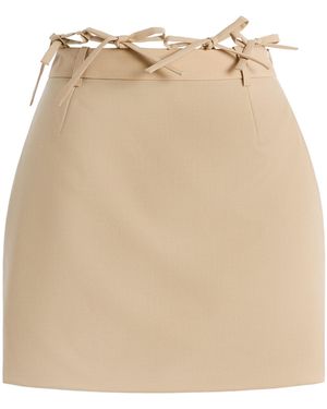Marie Adam-Leenaerdt Wool Mini Skirt Cover - Natural