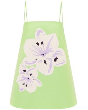 LEO LIN Etienne Floral-Print Top - Green