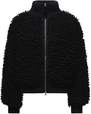 Moncler Genius X Ee72 By Edward Enninful Wool-Blend Down Cardigan - Black