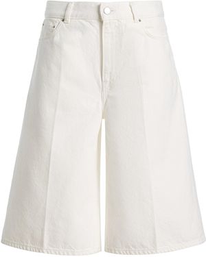 TOTEME Denim Board Shorts - White