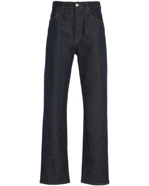 House of Dagmar Stretch Mid-Rise Straight-Leg Jeans - Blue