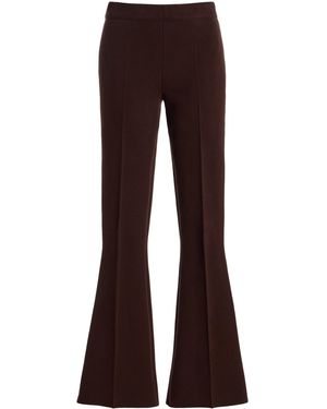 AMIYA Legacy Cotton-Blend Kick-Flare Pants - Brown