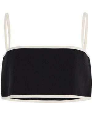 Alexis Simi Cropped Cotton Top - Black