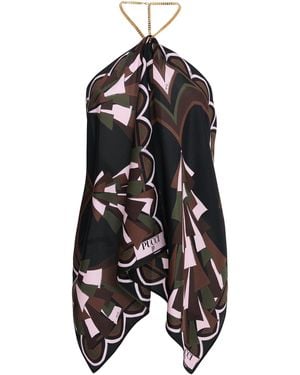 PUCCI Printed Silk-twill Top - Black