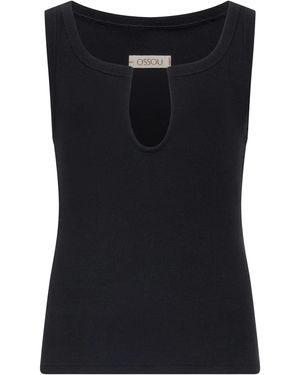 OSSOU Sierra Cotton-Blend Tank Top - Black