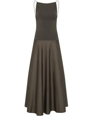 St. Agni Backless Circle-Hem Maxi Dress - Natural