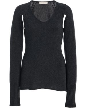 Colleen Allen Cotton-Cashmere Top - Black