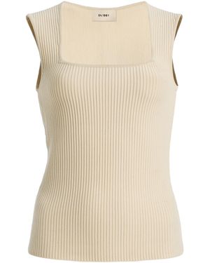 DL1961 Square Neck Instasculpt Rib Top - Natural