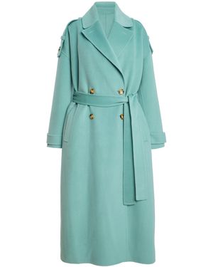 Ulla Johnson Solane Belted Wool-Cashmere Trench Coat - Green