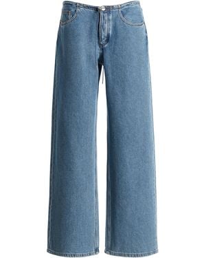 Still Here Cool Rigid Low-Rise Wide-Leg Jeans - Blue