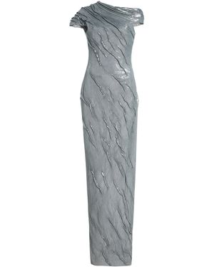 Marmar Halim Off-The-Shoulder Sequined Gown - Grey