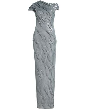 Marmar Halim Off-The-Shoulder Sequined Gown - Gray