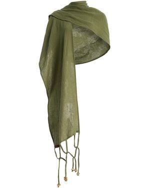 Pardo Hats Exclusive La Isla Sahara Beaded Cotton Hooded Scarf - Green