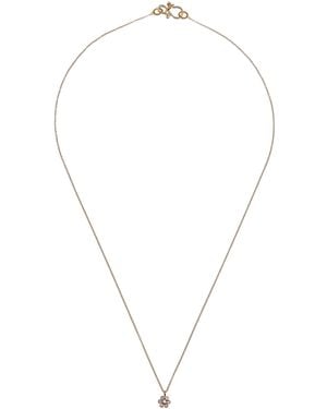 Sophie Bille Brahe Lily Fleur Simple 18K Diamond Necklace - Metallic